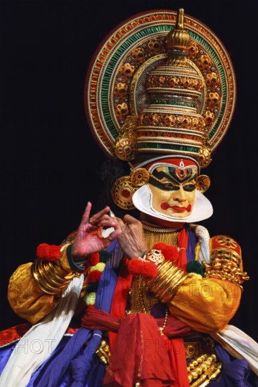 CHENNAI, INDIA, SEPTEMBER 8: Indian traditional dance drama Kathakali preformance on September 8,