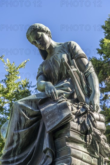 Grave of honour of the composer Wolfgang Amadeus Mozart at the Vienna Central Cemetery, Vienna,