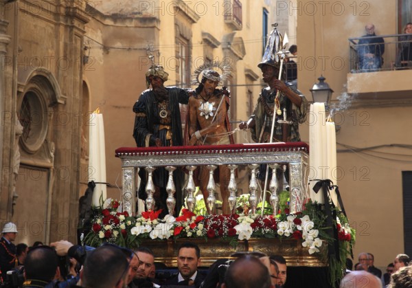 Sicily, Trapani, Good Friday mystery procession La Processione dei Misteri, during the procession