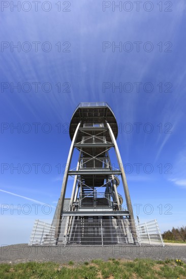 Noah's Sails lookout tower on the Ellenbogen, 813 m. high mountain in the Rhön in the