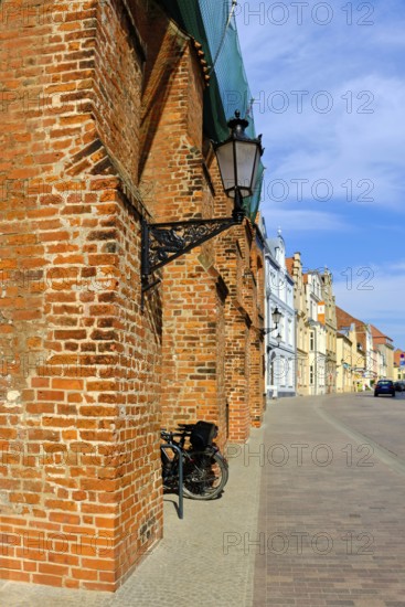 Brick structures of the Holy Spirit Church in Lübsche Straße, Old Town Hanseatic City of Wismar,