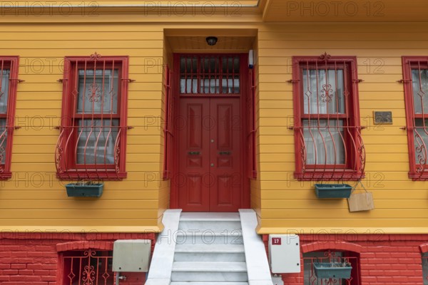 Istanbul, Turkey. September 21st 2021 Beautiful colourful architecture in the trendy neighbourhood