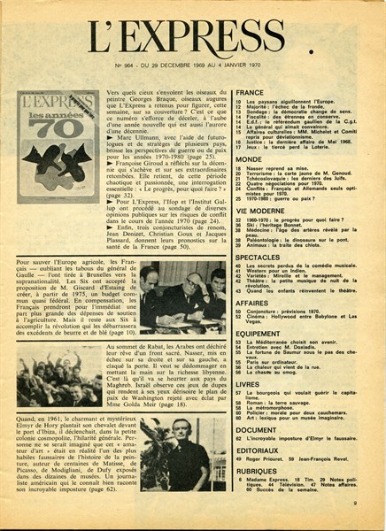 Page 9 de l'Express du 4 janvier 1970