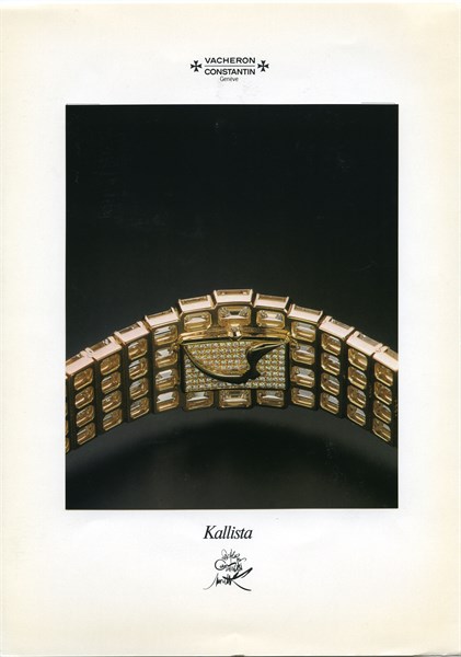 Montre Kallista, dessinée par le peintre Raymond Moretti et faite par Vacheron Constantin