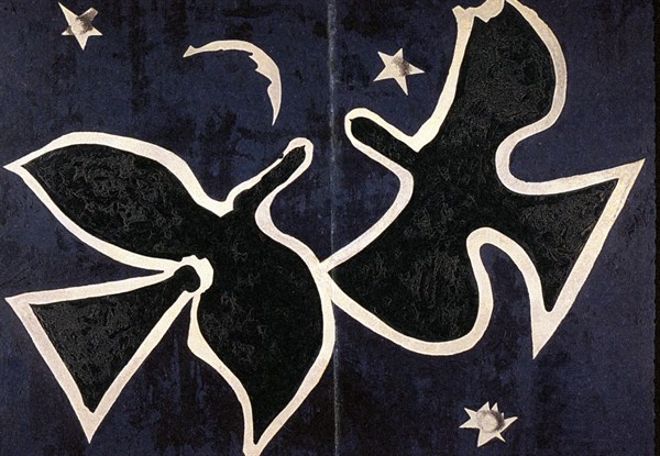 Braque, Plafond "Les Oiseaux" de la salle Henri II au palais du Louvre