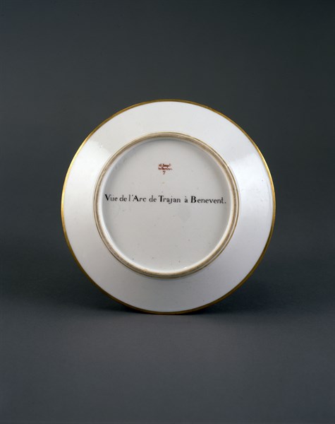 Back view of Lebel plate from the Cambacérès crockery set