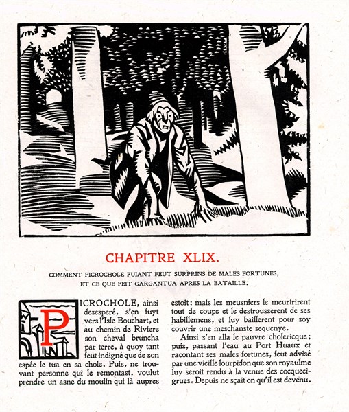Rabelais : Chapitre 49 de "La vie très horrificque du Grand Gargantua"