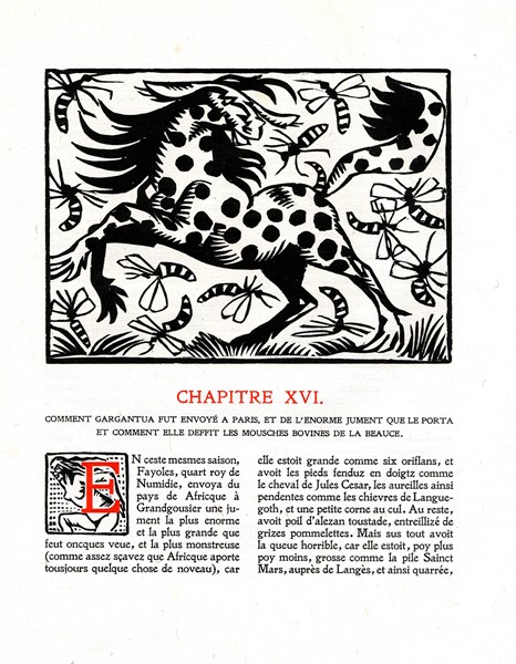 Rabelais : Chapitre 16 de "La vie très horrificque du Grand Gargantua"