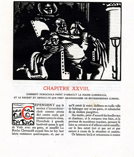Rabelais : Chapitre 28 de "La vie très horrificque du Grand Gargantua"