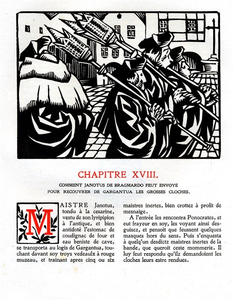 Rabelais : Chapitre 18 de "La vie très horrificque du Grand Gargantua"