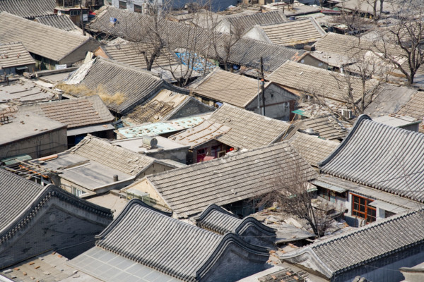 China,Beijing street in hutong neighbourhood