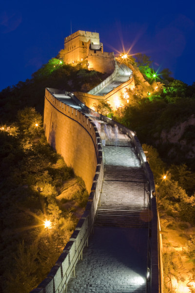 Night Scene of Great Wall in Badaling