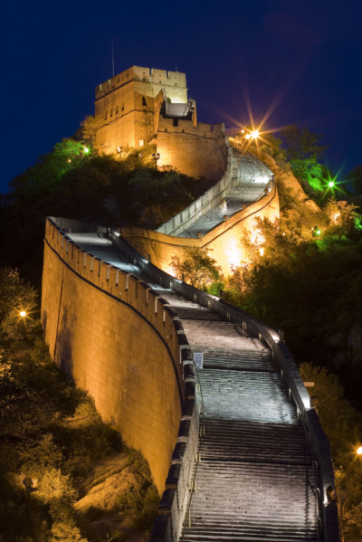 Night Scene of Great Wall in Badaling