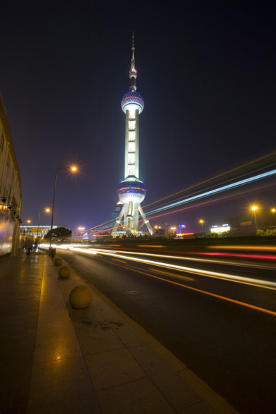 Skyscrapers in Shanghai at Night