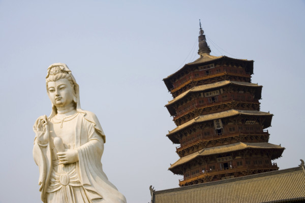 the Guanyin Bodhisatta and Ying Xian Wood Pagoda in Shanxi Province