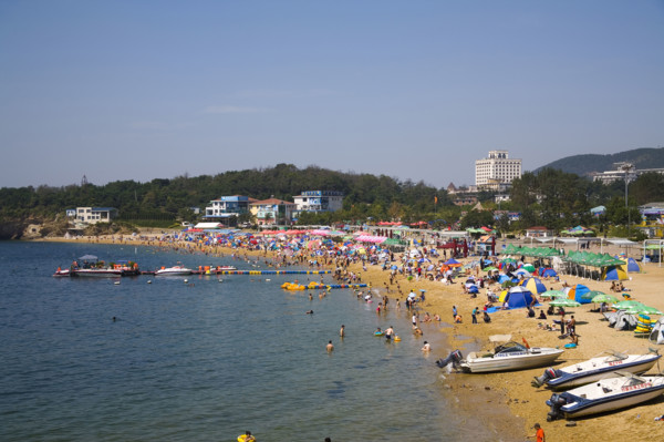 The Scene of the Beach in Dalian
