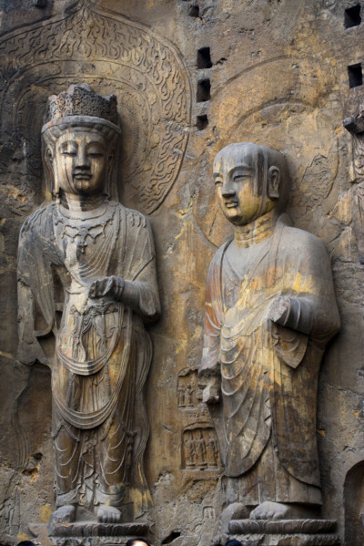 China,Henan Province,Luoyang,Buddhist sculpture at Longmen Grottoes