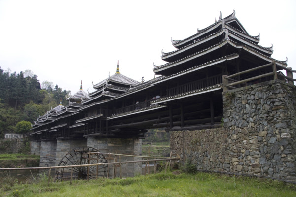Roofed Bridge of Dong Minority,Guangxi Province,China
