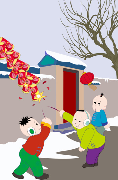 Kids setting fireworks