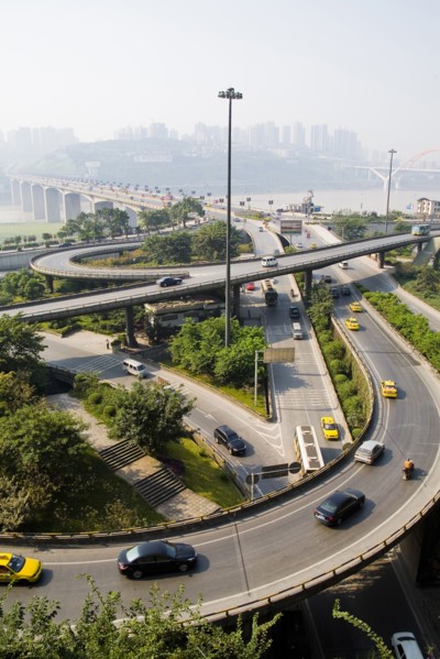 Chongqing sloping stone overpass