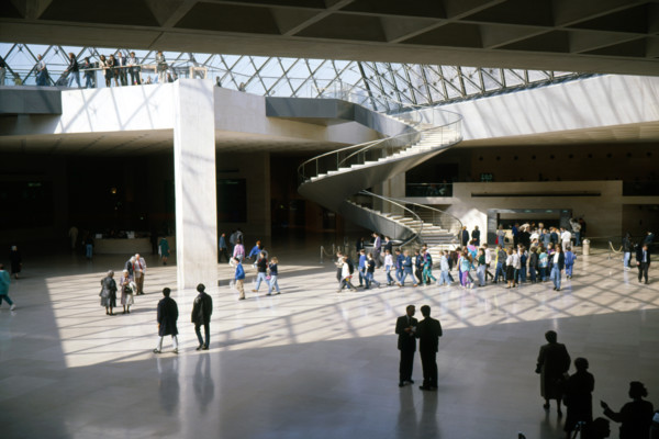 Spiral staircase of the Louvre Museum