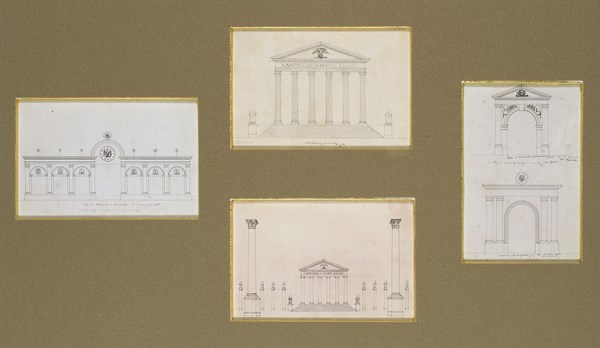 Projets pour un monument célébrant le mariage de Napoléon 1er avec Marie-Louise