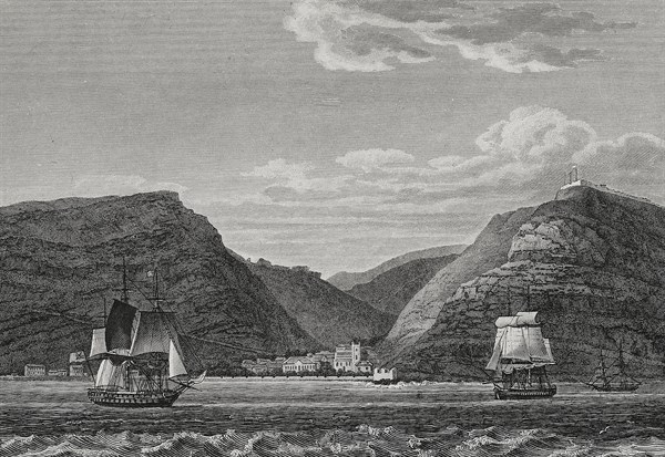 Vue de l'ile de Sainte-Hélène