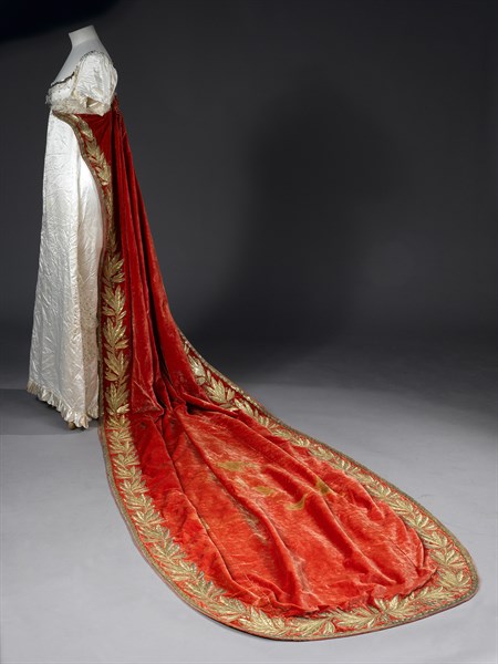 Ceremonial train of a dress