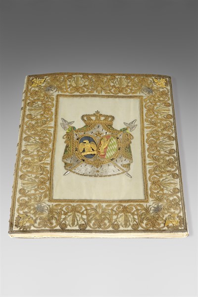Certificat de naissance et de baptême de la Princesse Amélie Auguste Eugénie Napoléon de Leuchtenberg