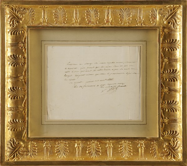 Handwritten autograph notes addressed to Marshal Berthier Marshal Soult for the Order to pursue the Russians on the day of the victory of Austerlitz.