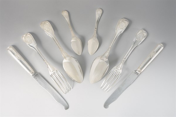 Couverts de table gravés aux Armes de Napoléon 1er