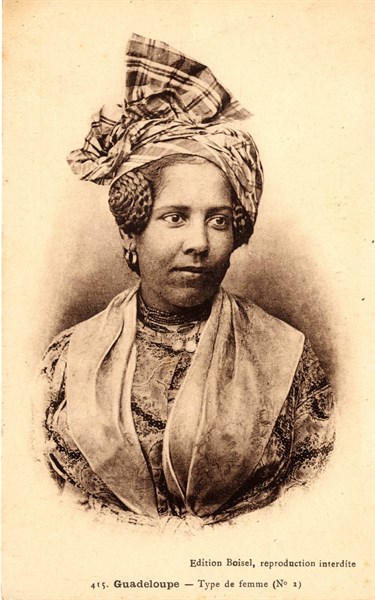 Guadeloupe,
Portrait d'une guadeloupéenne