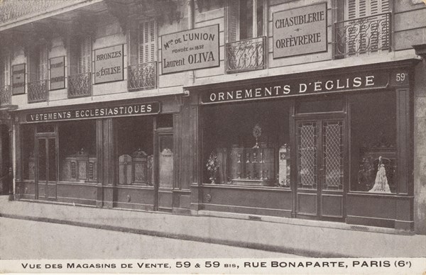 Paris, shop selling religious objects in rue Bonaparte