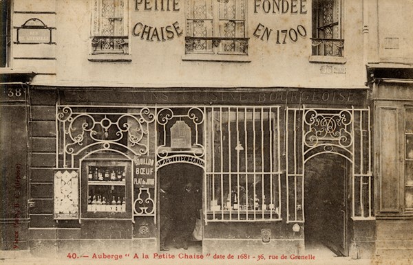 Paris, "A la Petite Chaise" inn