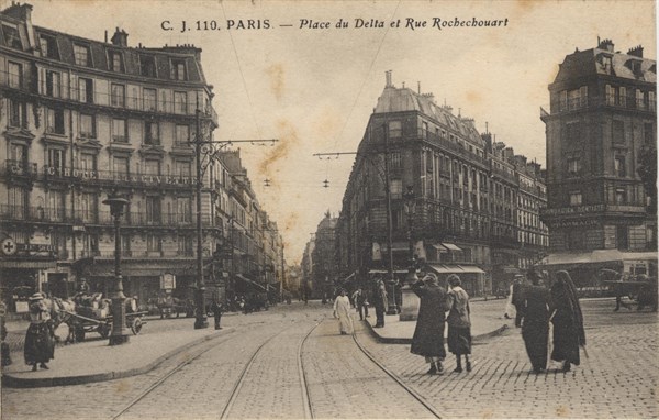 Paris, Place du Delta and Rue Rochechouart