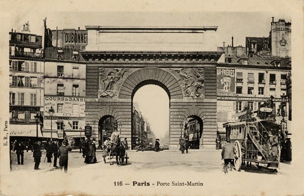 Paris, the Porte Saint-Martin