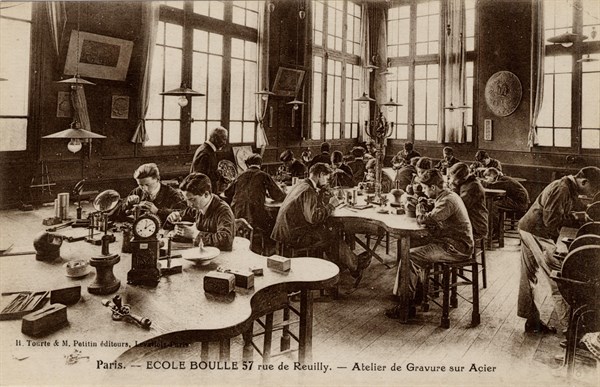 Paris, students from the Ecole Boulle