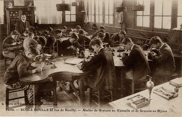 Paris, Elèves de l'Ecole Boulle, 57 rue de Reuilly