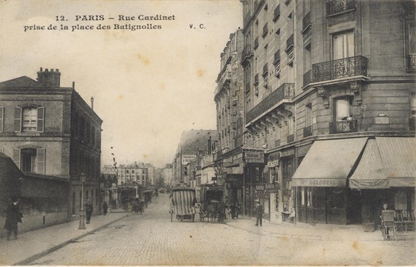 Paris, Rue Cardinet from Place des Batignolles