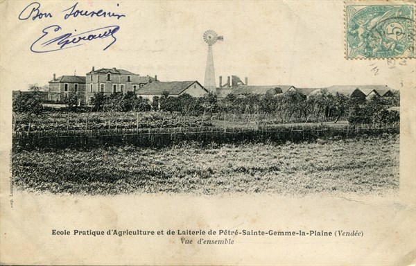 Sainte-Gemme-la-Plaine, Ecole pratique d'Agriculture et de Laiterie