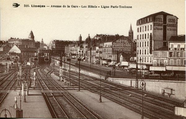 Limoges, avenue de la Gare, ligne Paris-Toulouse
