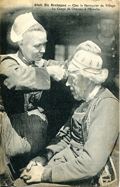 In Brittany, the village wigmaker cuts hair with a bowl
