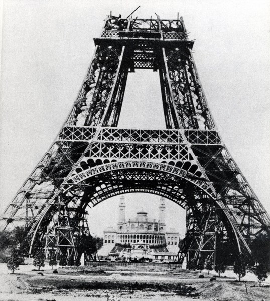 Paris, the construction of the Eiffel Tower in 1888