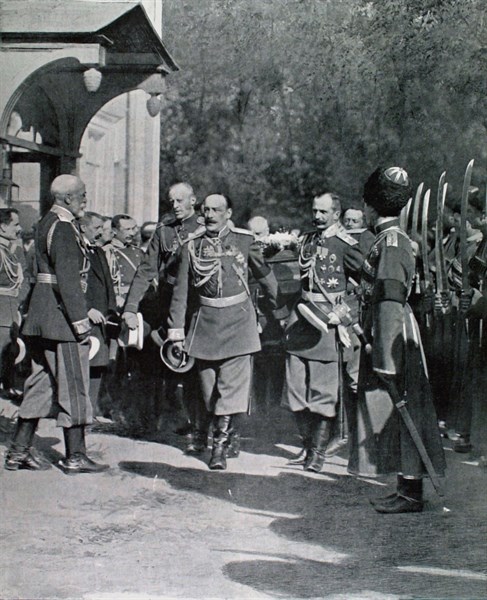 Russia. General Trepof's funeral, at Peterhof (1906)