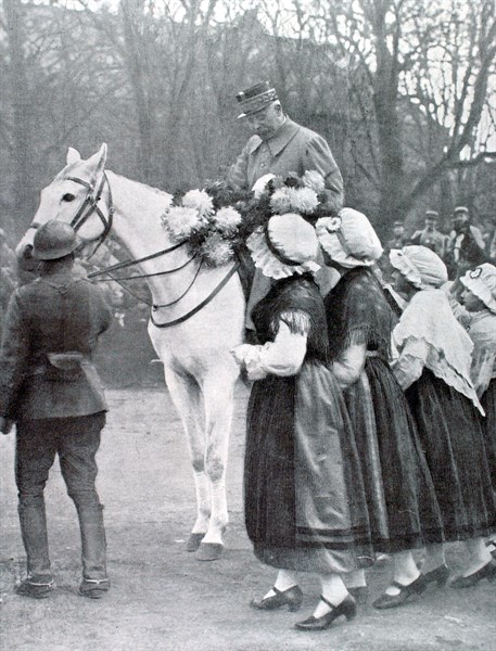 World War I. Marshal Pétain entering Metz