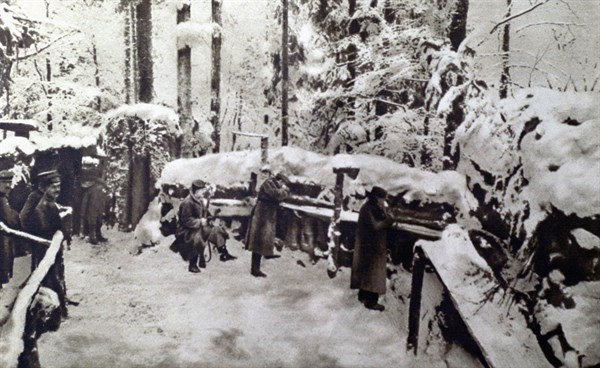 World War I. Germans in the trenches in the Vosges (1916)