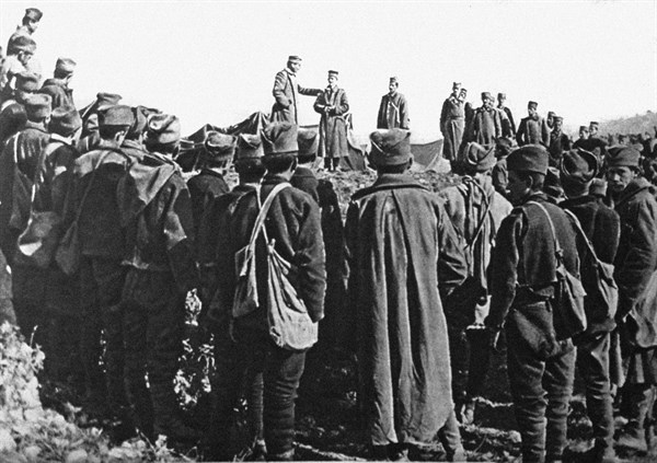 World War I. The island of Corfu occupied by the French army