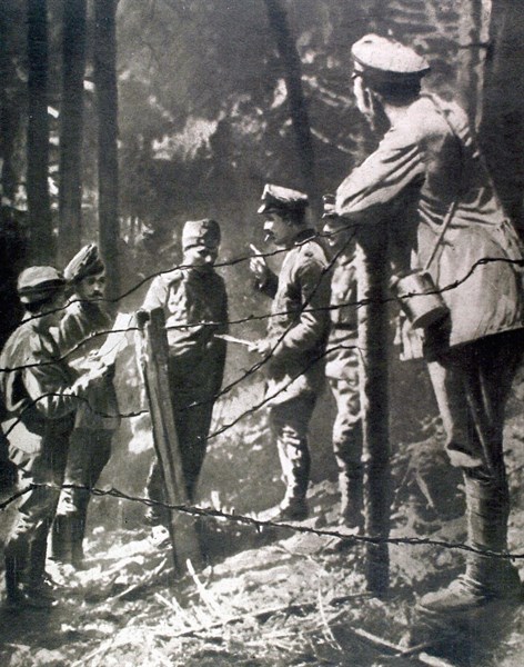 World War I. Russian members of Parliament on the Eastern front