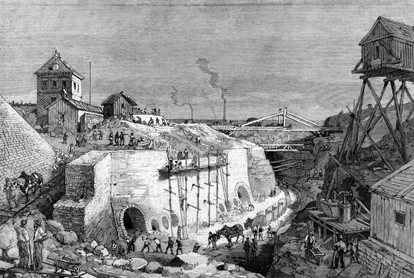 The great construction projects of Paris. State of the Villejuif reservoirs