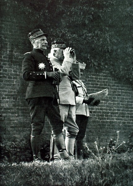 General Foch observing one of the phases of the offensive
